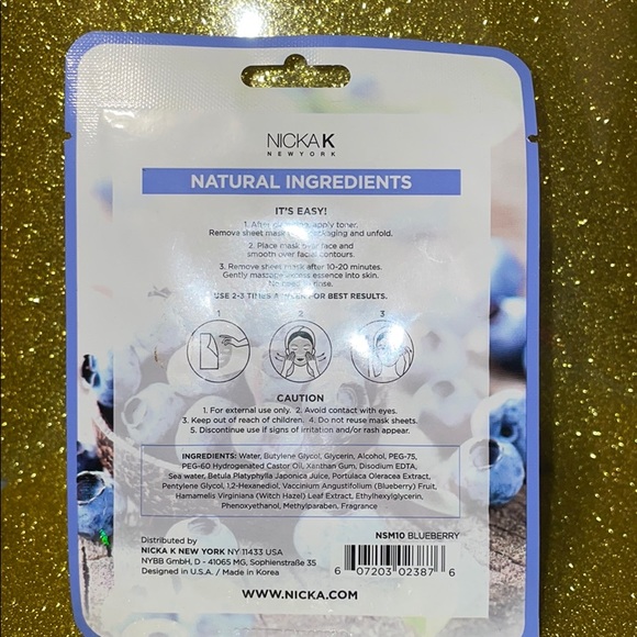 K-Beauty Purifying Blueberry - facial sheet mask - Picture 2 of 2